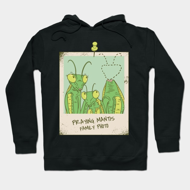Happy Family - Praying Mantis Family Photo Funny Gift Hoodie by Kali Space